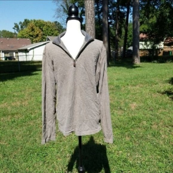 J. Crew Sueded Jersey Half Zip Mens Sweater M - Picture 3 of 7